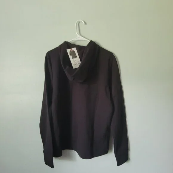 Member's Mark Black Hoodie Men's Small Full Zip Fleece Jacket w/ Pockets NWOT - Picture 4 of 5